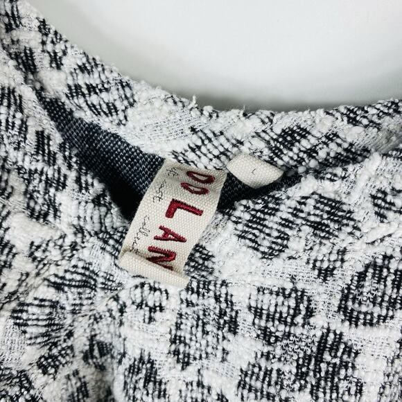 Dolan Left Coast Anthropologie Top Large White Black Savannah Textured Ruffle - Picture 6 of 8